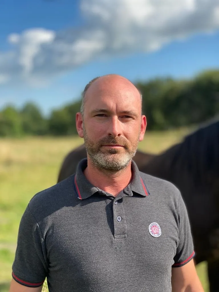 David Piriou avec son cheval Figo